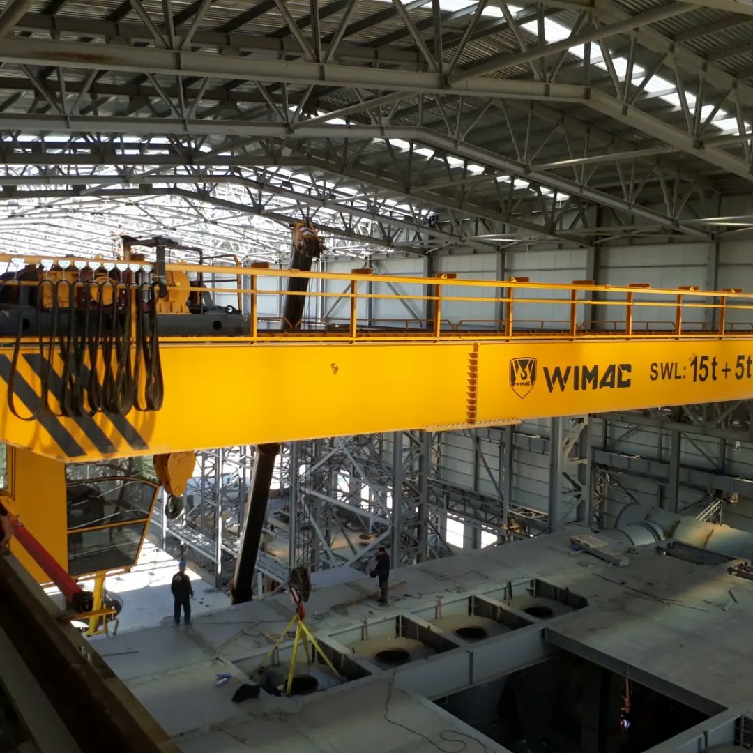 WimacCranes's tweet photo. Wimac Crane's 35ton + 15ton double girder overhead crane with crane cabin! Our top-quality cranes offer superior performance, safety, and reliability. contact us to learn more! #WimacCrane #OverheadCranes #Foundries #Productivity #Expertise #HighQualityMaterials #CustomerService https://t.co/bttd2L4Xph