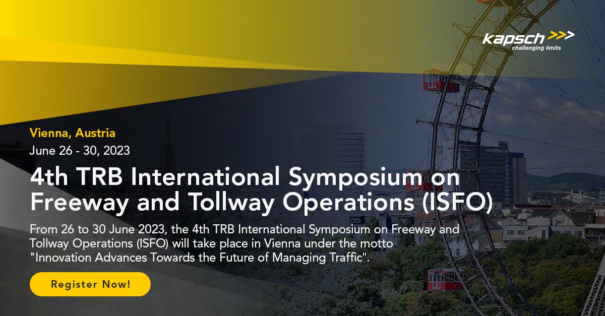 kapsch.net (@kapschnet) on Twitter photo The 4th Int. Symposium on Freeway and Tollway Operations by <a href="/AustriaTech/">AustriaTech</a> is right around the corner!
On June 27 Jeff Adler will host the Kapsch session on "Sustainable Mobility Management for a Digitalized Road". Meet our team in Vienna next week >>> okt.to/IclWE9 The 4th Int. Symposium on Freeway and Tollway Operations by <a href="/AustriaTech/">AustriaTech</a> is right around the corner!
On June 27 Jeff Adler will host the Kapsch session on "Sustainable Mobility Management for a Digitalized Road". Meet our team in Vienna next week >>> okt.to/IclWE9