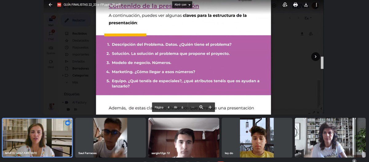 Mis alumnos de Electricidad <a href="/NoovaElectra/">Noova_Electra</a> uno de los 3 finalistas <a href="/eFPEmprende/">e-FP</a> 👏👏👏
Preparando la final con nuestra mentora Marta Sanz. Mañana, día 21, a las 12 🤞🤞🤞