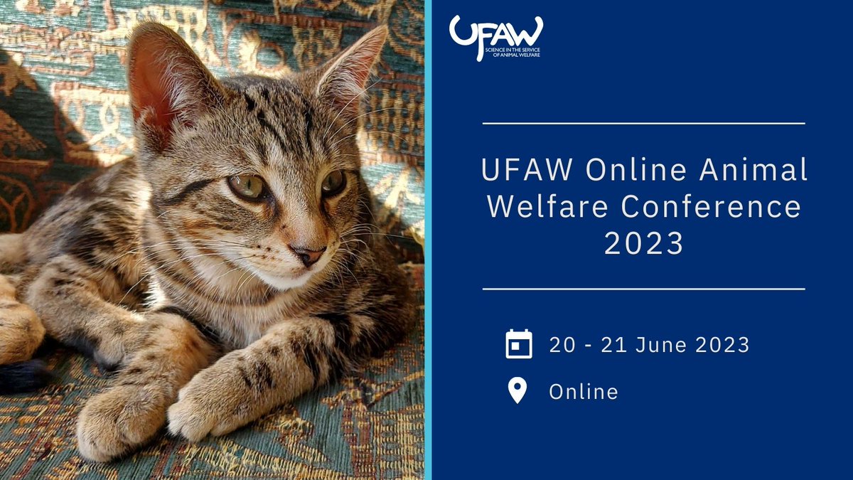 SciFAW_1926's tweet photo. #UFAW2023 starts today! 

Join us for two days of the latest updates in #animalwelfare science, covering a wide range of topics and species. https://t.co/sAF0yjpIMF