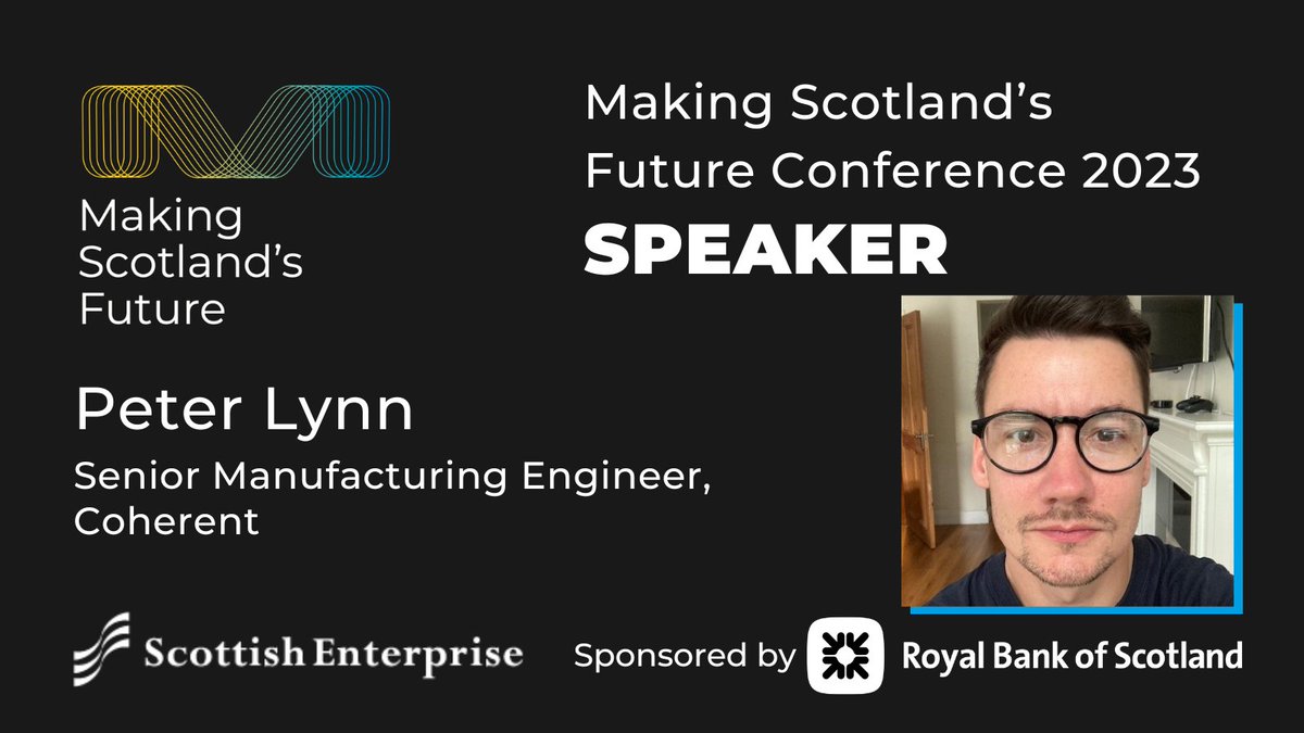 Speaker announcement!  Join Making Scotland's Future Conference 2023 workshop speaker Peter Lynch, <a href="/CoherentCorp/">Coherent Corp.</a>  for the Innovation &amp; Collaboration Workshop on 22 June!

For more information and to book your tickets today 👉 makingscotlandsfutureconference.scot/speakers

#MakingScotlandsFuture