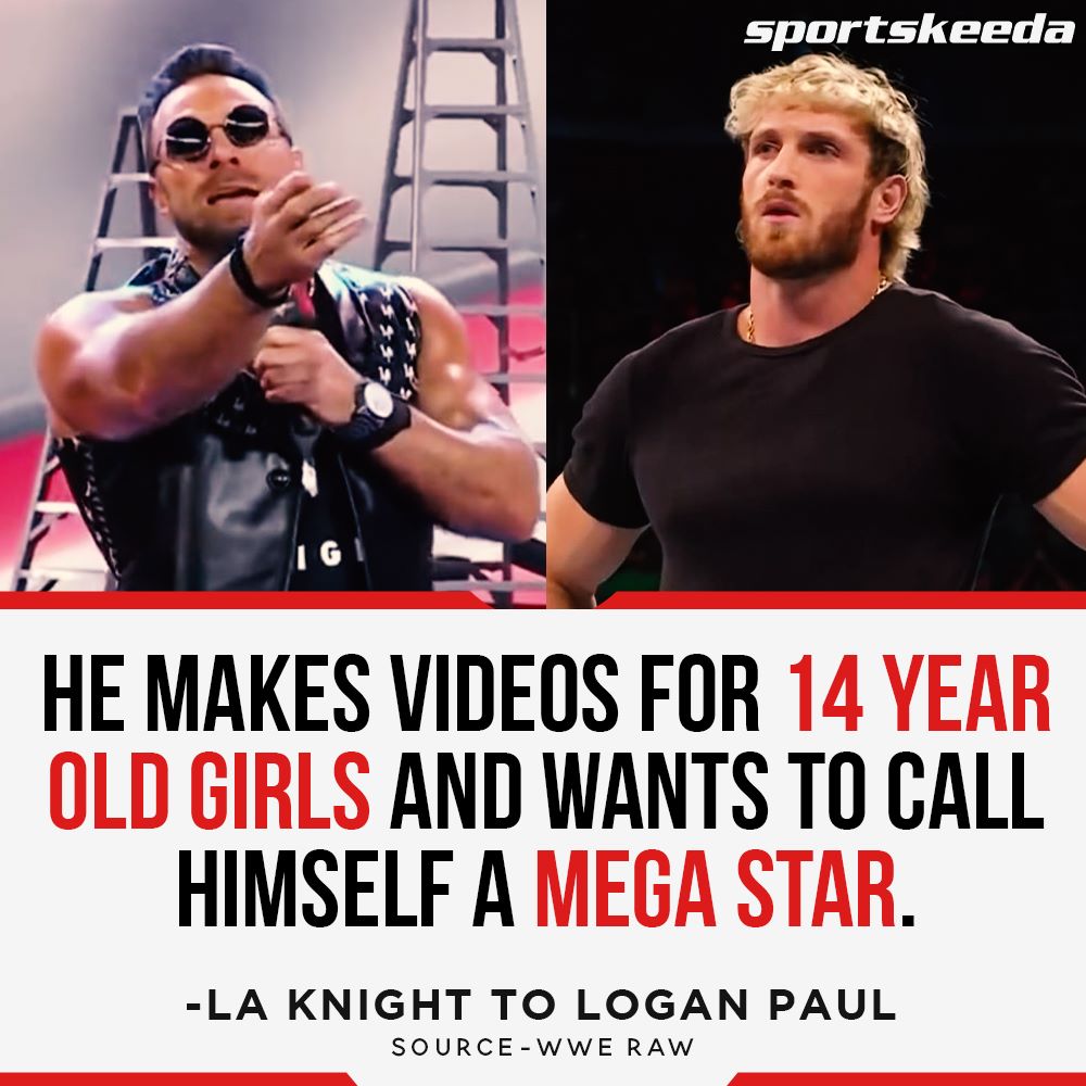 LA Knight roasts Logan Paul. 💀
#WWE #WWERaw