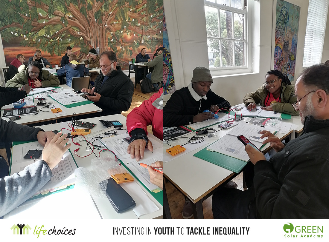 LifeChoicesZA's tweet image. Our SuperSolarSchool participants are learning about electrotechnical basics and the functionality of PV systems. To enrol for SuperSolarSchool apply online today: solar-training.org/how-to-registe…

#GREENSolar #SolarAcademy #Solar #CapeTown #SolarPower