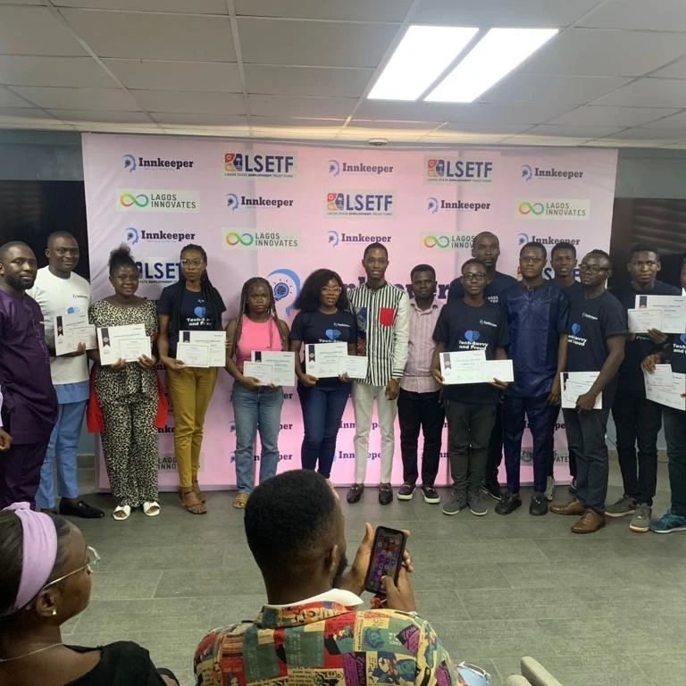 lagosinnovates's tweet photo. Graduation Ceremonies are always remarkable and inspirational for us, and our Graduation and Prize-Giving Ceremony with Innkeeper was no different.

The event, themed "Journey to the Digital Frontier: Exploring Paths of Tech Excellence", was held on Saturday, June 17, 2023. https://t.co/rdGziuk02y