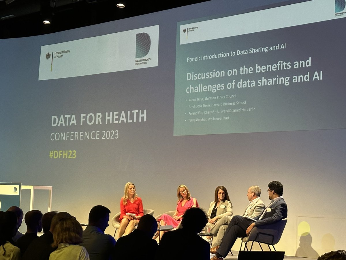 Data for Health Conference kicking off in Berlin today - key topics include innovation in health data use, frameworks for health data sharing and developing AI for health #dfh23 <a href="/BMG_Bund/">Bundesgesundheitsministerium</a>
