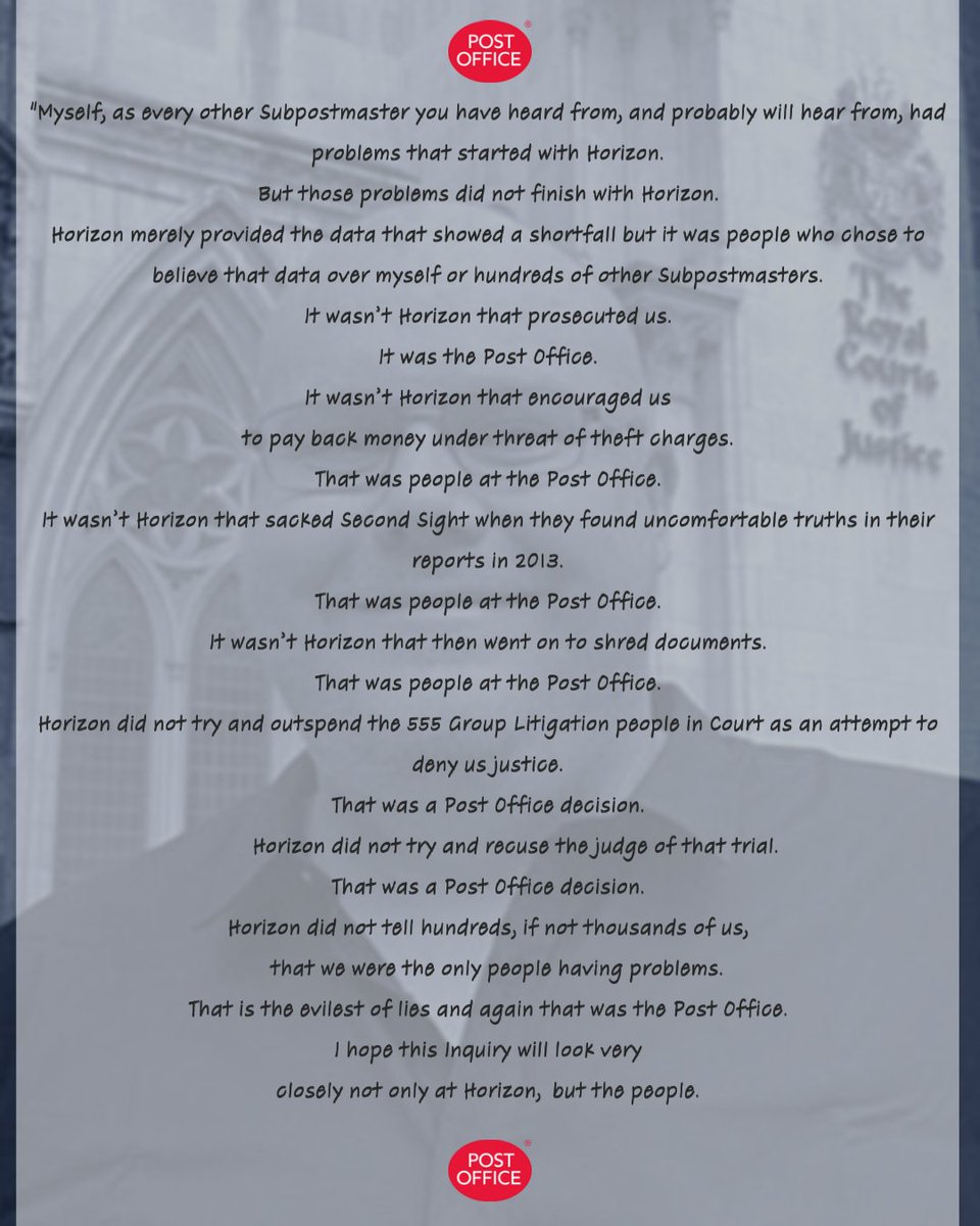With Business and Trade Committee going to grill Senior PO staff who paid themselves bonuses for doing these things below at 10:15am. today

Fellow ex SPMr said it in his witness impact statement, which summarises the real cost of #PostOfficeScandal

parliamentlive.tv/Event/Index/82…