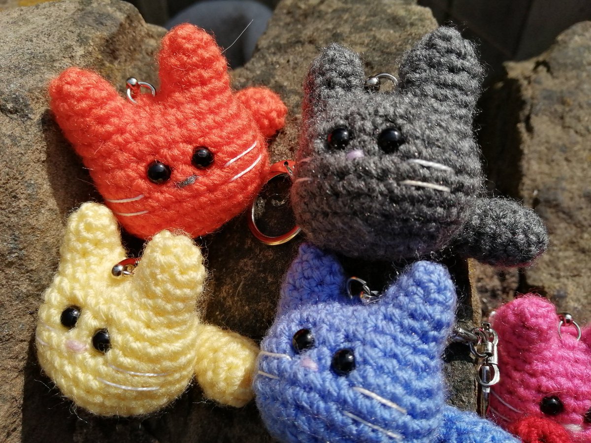 Excited to share the latest addition to my #etsy shop: Cat keychain mini kitten keyring hand crochet etsy.me/3NE8V9x #catkering #kitten #bagcharm #catkeychain #colourfulcat #handmade #handcrafted #catgift #zipperpull