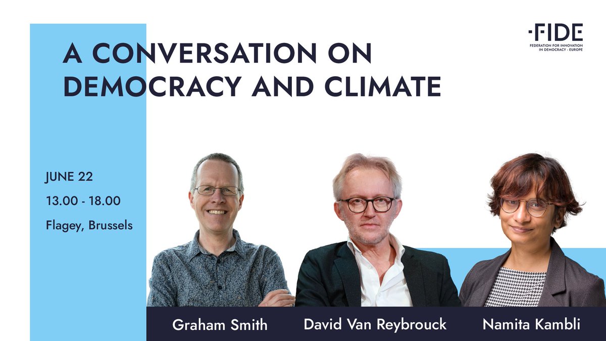 FIDEurope's tweet photo. 🔗 🌍 The interlinks between democracy and the environment are complex.

We are set to explore what they entail for citizens' engagement and climate action in an insightful conversation with @Davidvanrey, @Smith1966G and @nkambli!

Register 👉 https://t.co/2zIt1ef1hu https://t.co/Bklh9tVaiI