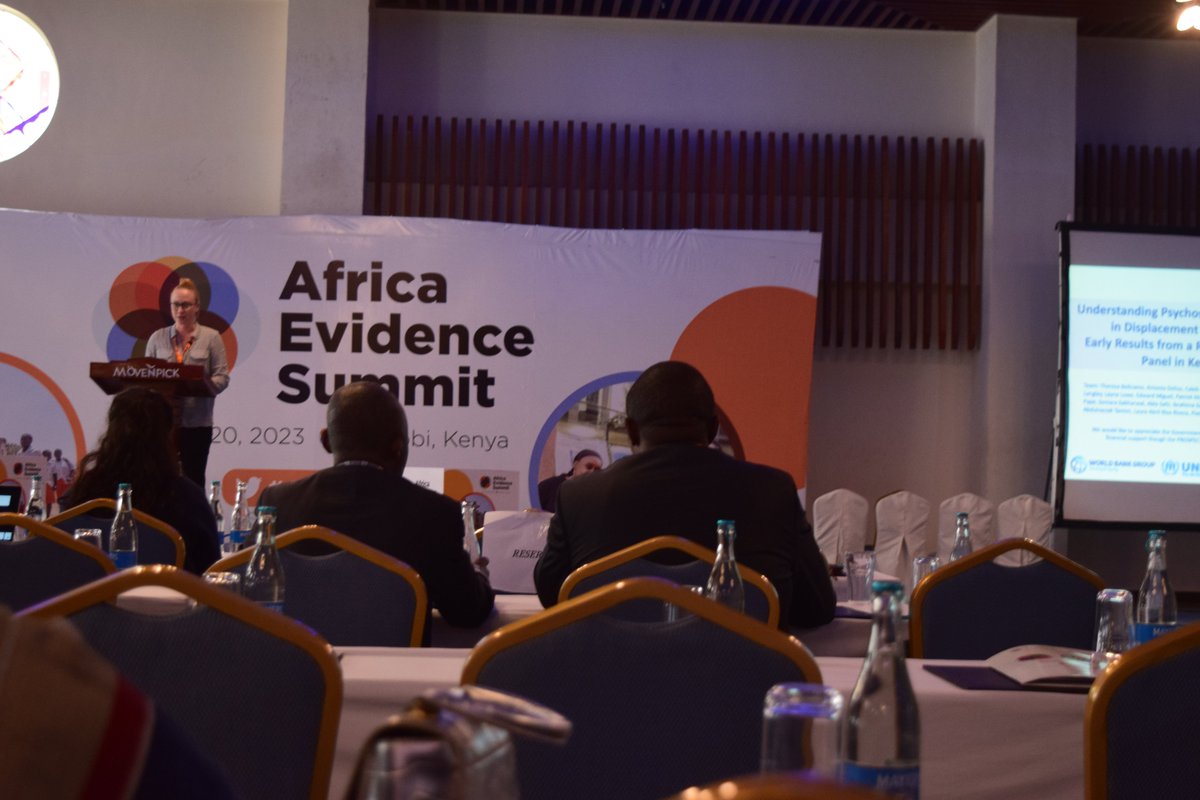 “40% of refugees show symptoms of depression compared to host communities,” Antonia Johanna Sophie Delius, Economic Consultant, <a href="/WorldBank/">World Bank</a> on ‘Understanding Psychosocial Wellbeing in Displacement Contexts: Early Results from a Representative Panel in Kenya.’ 
#AES2023 #refugees