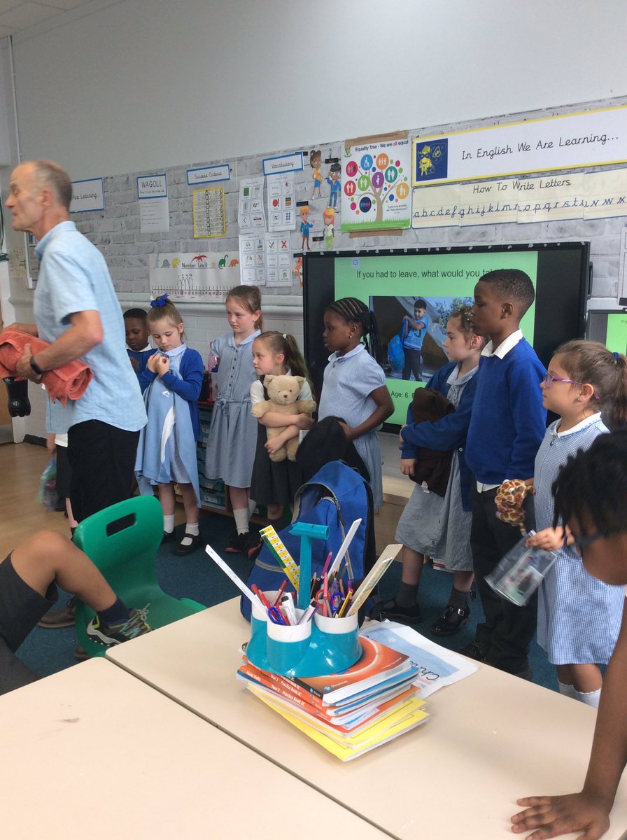 GSPSAustralia's tweet photo. @GwladysStPrim @GSPSAustralia are learning a lot about refugees today. We are discussing which items would be most important to take on such a long journey! https://t.co/dfJv6OYUL0
