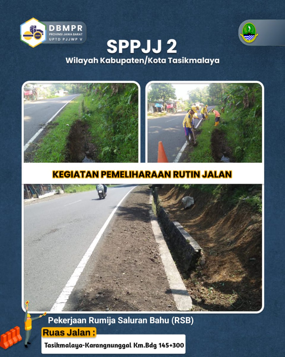 bimalima_jabar's tweet photo. Malam #SobatBima5
Berikut Pekerjaan Rumija Saluran Bahu (RSB) Oleh SPPJJ 2 Kab./Kota Tasikmalaya.

@ridwankamil 
#dbmprjuara https://t.co/pVOM5CQrfl