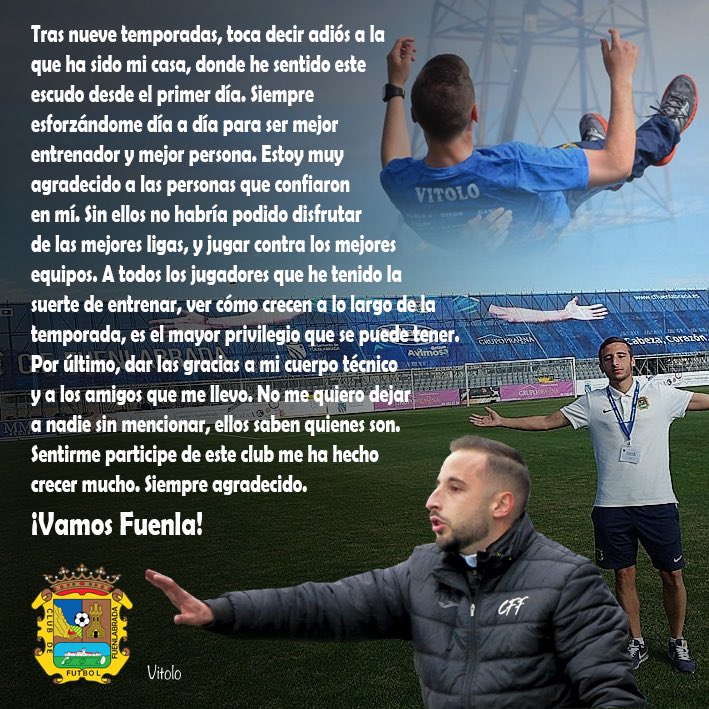 vitoloo94's tweet photo. Gracias 💙 
2014-2023 @Fuenla https://t.co/Mrf0hBhPii