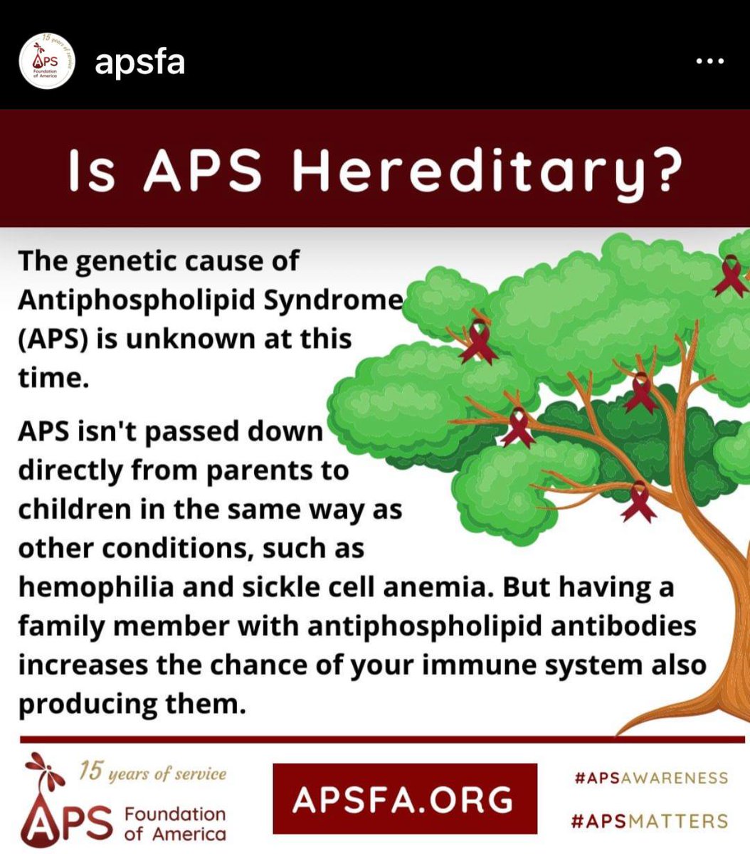 🎉June is Antiphospholipid Syndrome (APS) Awareness Month. @APSFA 
Learn More➡️apsfa.org
#APSMatters #APSAM23 #APSAwarenessMonth #YoungStroke
@apssupportuk @apsrugby @dvtprevention @thrombosisday @ThromboAdviser @ThrombosisRese1 @AutoimmuneAssoc @LupusResearch