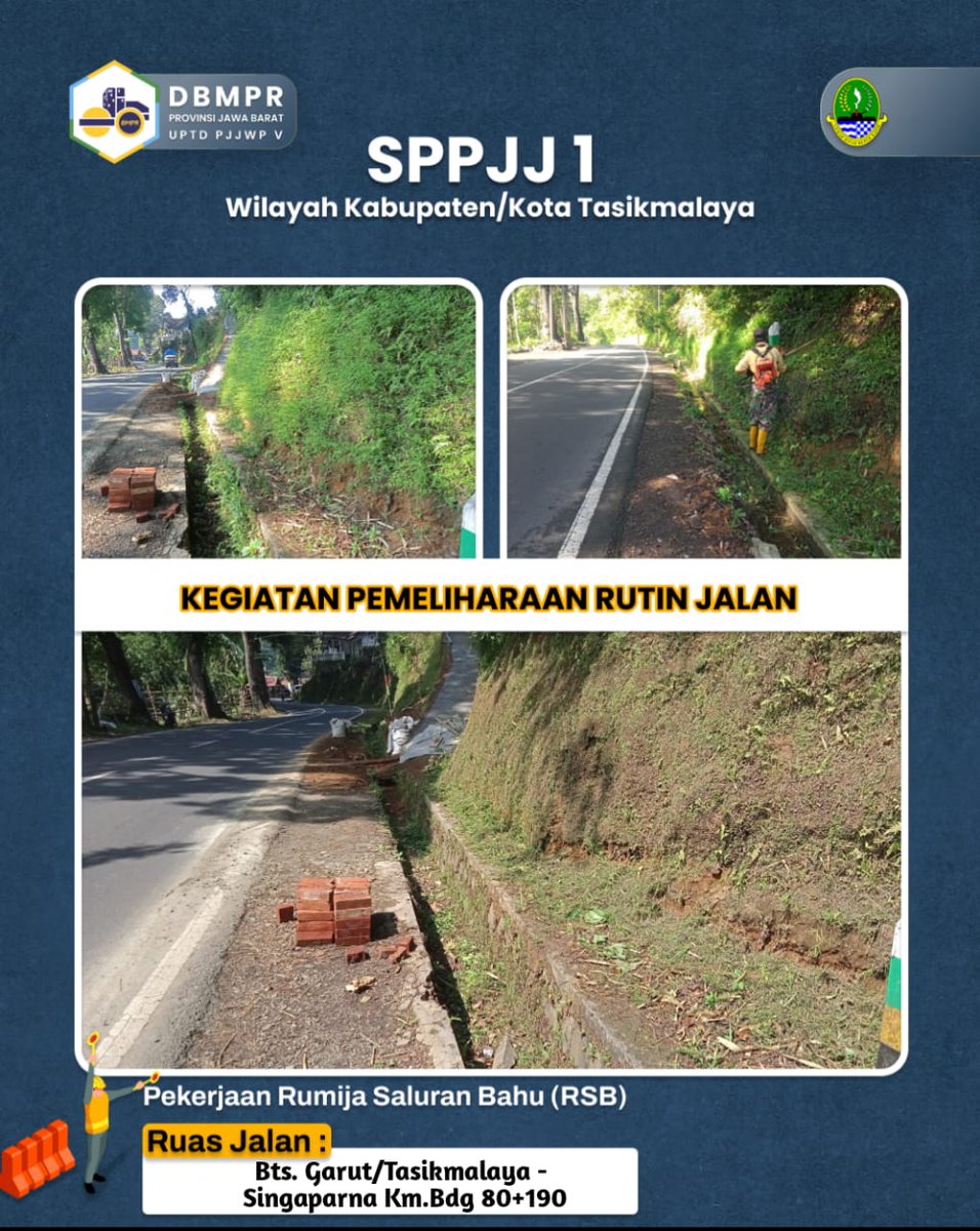 bimalima_jabar's tweet photo. Malam #SobatBima5
Berikut Pekerjaan Rumija Saluran Bahu (RSB) Oleh SPPJJ 1 Kab./Kota Tasikmalaya.

@ridwankamil 
#dbmprjuara https://t.co/yYfz45geAl