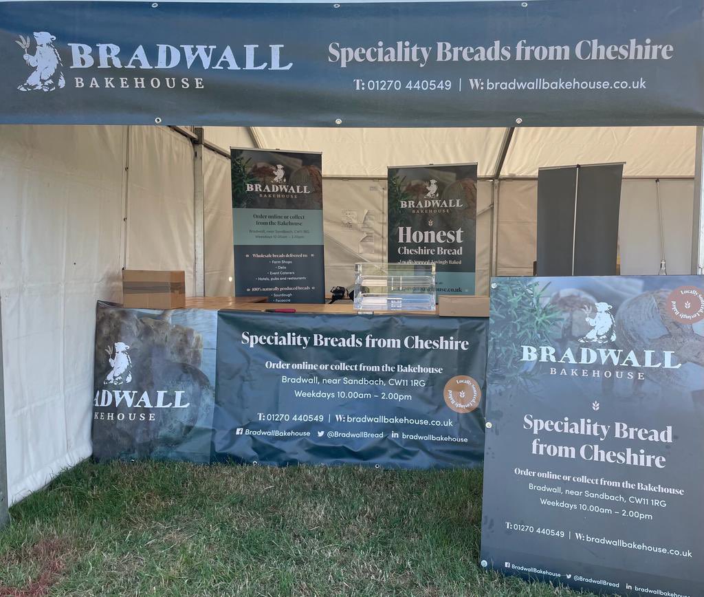 BradwallBread's tweet image. Nearly set up and ready to go at the @CheshireShow… Just one thing missing 🤔 #CheshireShow