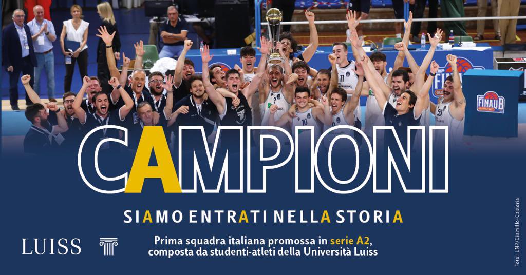 Giannilostorto's tweet photo. @uniluiss entra nella storia del #basket italiano! 
Grazie ragazzi, grazie Coach 🏀🔥
#sport #seriea2 #promozione https://t.co/DMwDPkJVjO