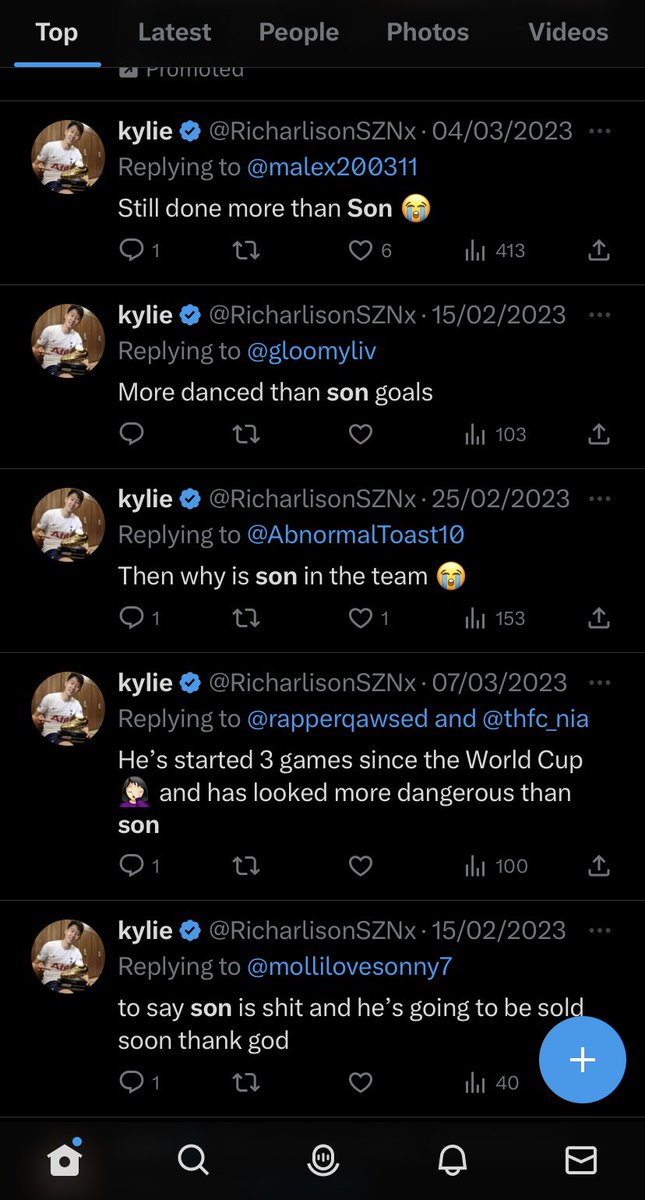 ZinoJugg's tweet photo. @RicharlisonSZNx @axelthfc Made fun of Son the whole season, but if a nice offer from Saudi comes in we shouldn’t sell alright… 😂 https://t.co/L2R6H4H1NS