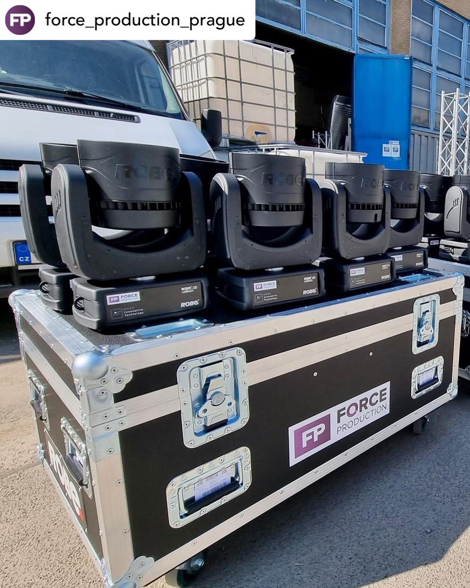 Robelighting's tweet photo. New @Robelighting #LEDBeam150 and #Spiider luminaires rolling into Force Production in Prague on a #TechTuesday.
#robelighting #newrobegear #forceproduction #lightingtech #techlife https://t.co/eTFlX2Htu6