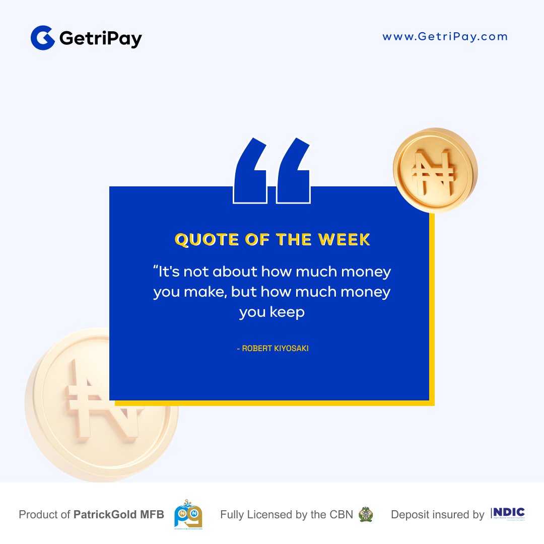 Quote of the week. #getripay #bank #digital #finance #banking #financial #financialquotes #digitalbank