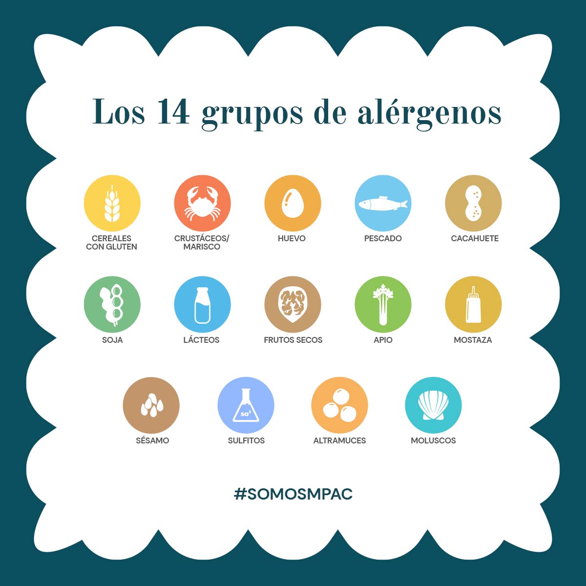 ags_nortedejaen's tweet photo. 🤔 Conoces los 14 grupos de #alérgenos 🐟🦀🥜 que tienen que indicar en #etiquetados de #alimentación y en #restauración de forma obligatoria según la normativa de seguridad alimentaria?
#SemanaMundialDeLaAlergia https://t.co/Wga6P4hdIy