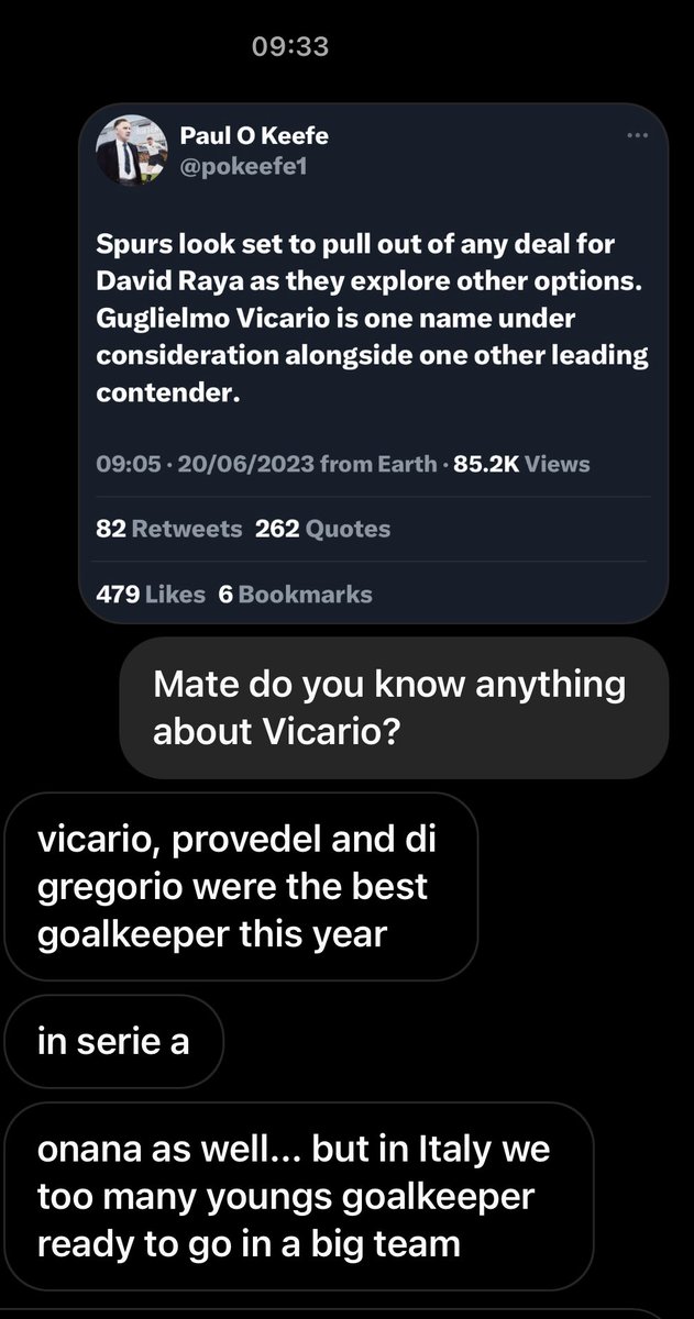 Asked my Italian mate about Vicario
