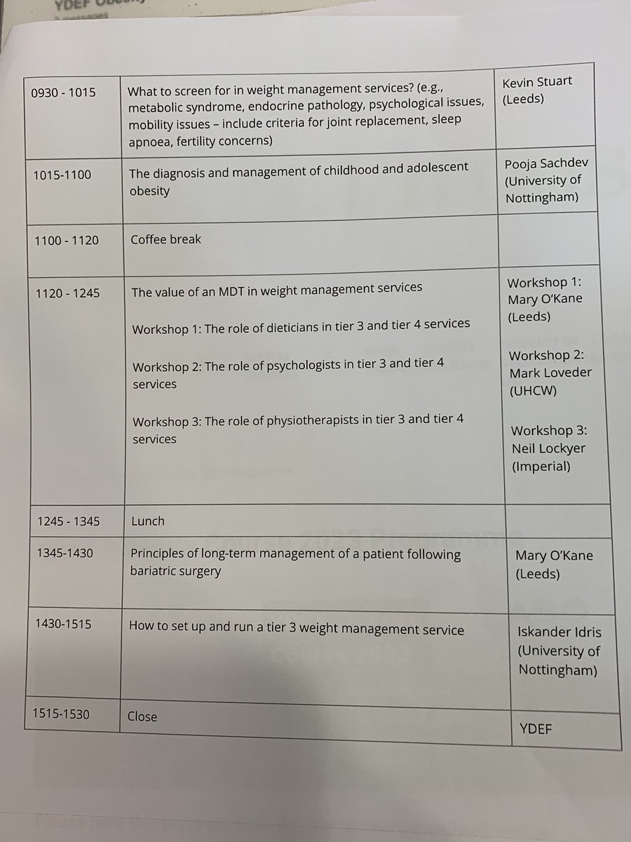 Mpmok's tweet photo. Great to be back at #YDEF #Obesity Course 2023. 2nd day starting with Dr Kevin Stuart @LeedsHospitals More on the #dietitian role and follow up after #BariatricSurgery later @BDA_Obesity @UK_ASO https://t.co/e3mWAykW4t