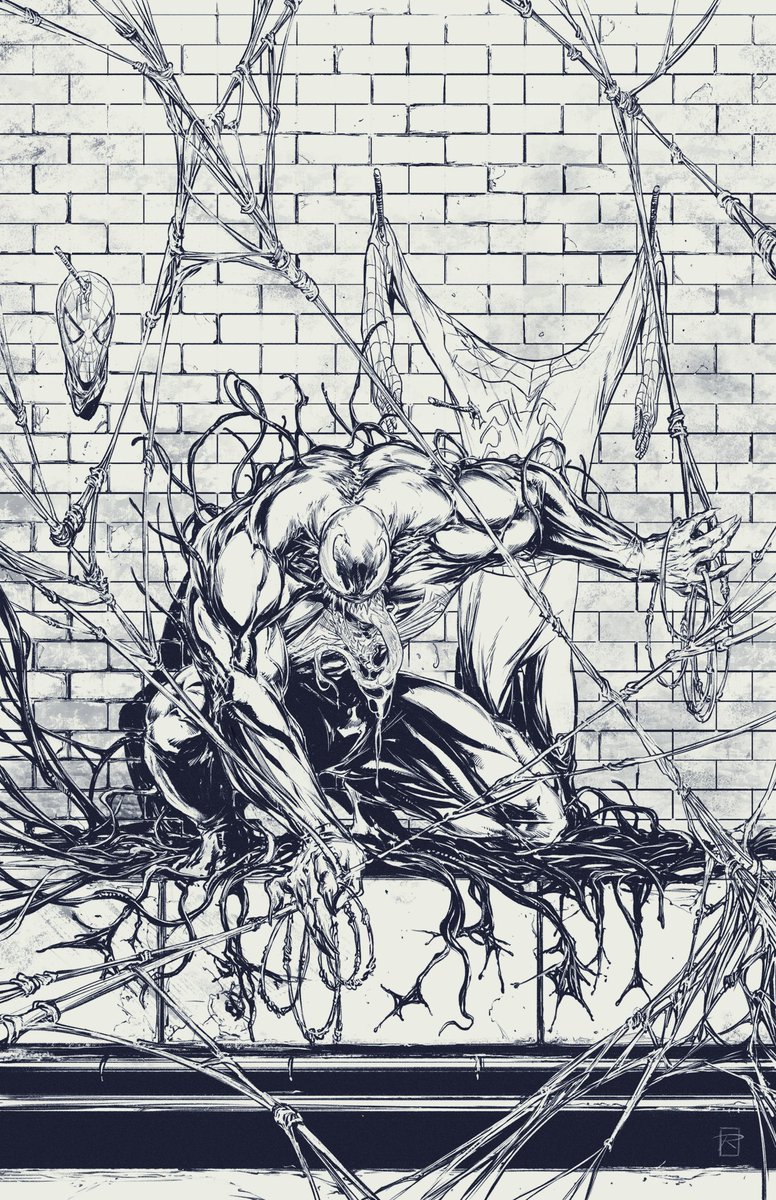 Venom homage commission to the Todd Father’s cover of Symbiote Spider-Man #1 #MarvelComics