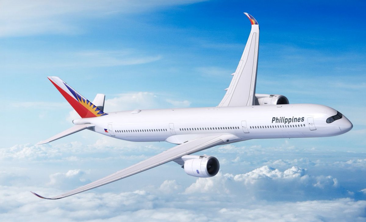 AeronewsGlobal's tweet image. 1/ Philippine Airlines has finalised a purchase agreement for the firm order of 9 A350-1000s, to be delivered in 2025. PAL’s A350-1000 fleet will offer 380 seats in a 3-class layout, with separate cabins for Business Class, Premium Economy and Economy Class. #pas23 #parisairshow