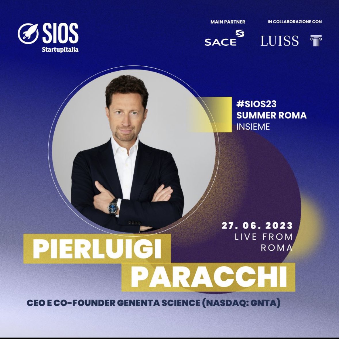 pigiparacchi's tweet image. @GenentaScience $GNTA at #SIOS23 @startup_italia in Rome on 27th @UniLUISS @ProfPrencipe @SACEgroup 

@INNOVUPnet @AssobiotecNews @SIMEST_IT @Assolombarda @NaldiniLab @clusteralisei @Cluster_LLS $XBI #biotech