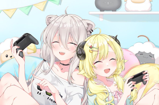 「animal ears playing games」 illustration images(Latest)