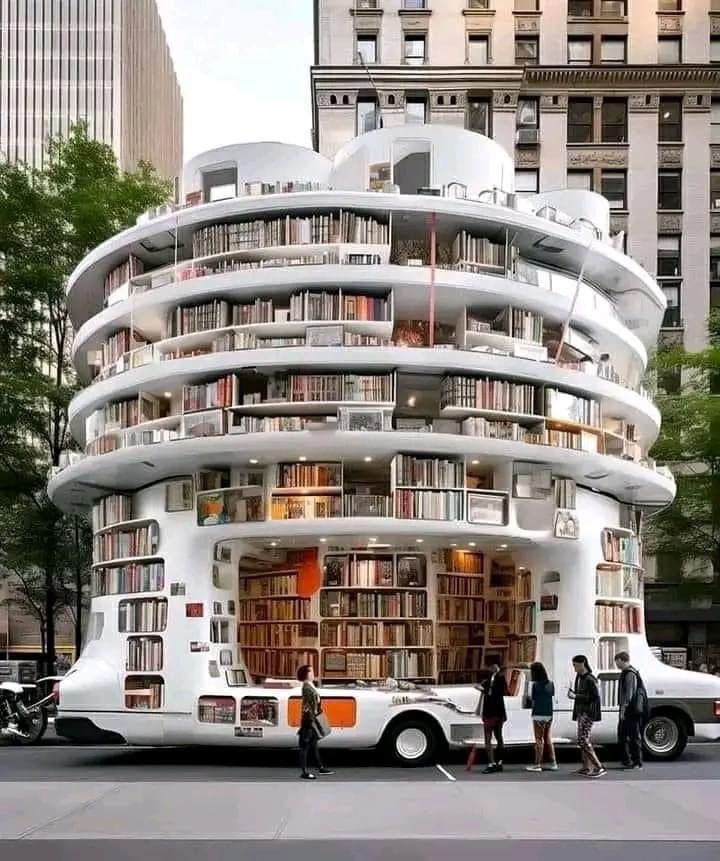 Is this for real? I can’t decide if it’s fact or fiction! Mobile library in Italy❤️❤️#readingcommunity #readingforpleasure