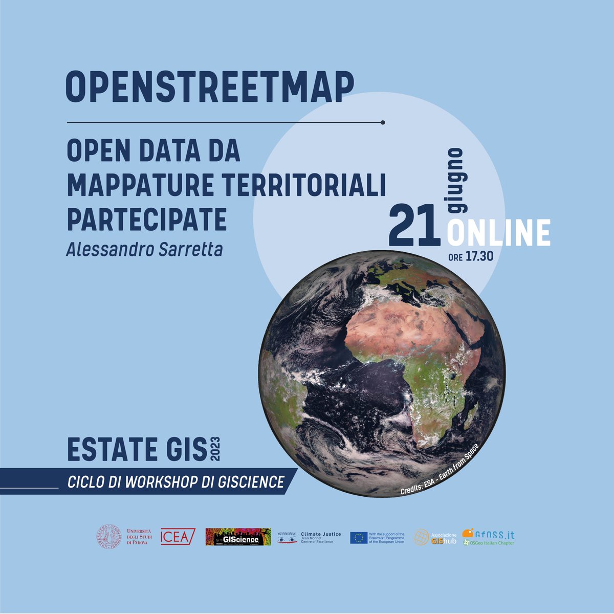 A domani con il workshop #OpenStreetMap : #OpenData da mappature territoriali partecipare con <a href="/alesarrett/">Alessandro Sarretta</a> 
Iscriviti al form per seguire la diretta: forms.gle/eJXLfHpf9CPEQ8…