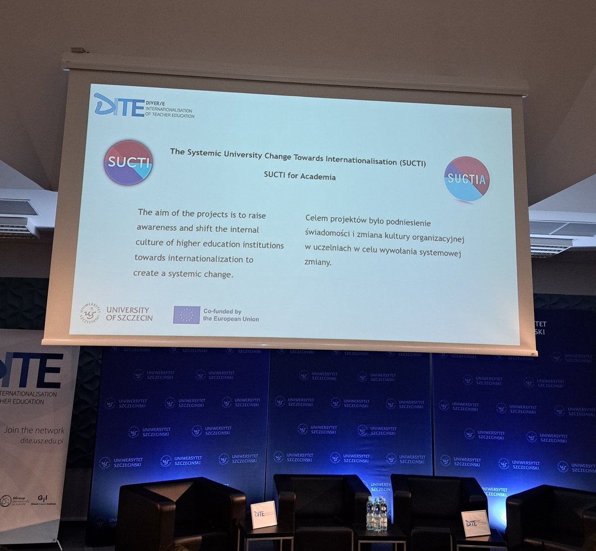 SUCTIA and <a href="/suctiproject/">SUCTI</a> has been just mentioned at <a href="/dite_project/">Diverse Internationalisation of Teacher Education</a> international conference on internationalising teacher education! DITE is a follow-up project of both #sucti and #suctia and it's equally important! <a href="/JoannaDomagala/">Joanna Domagała</a> and @UweBrandenburg1 represent SUCTIA there.