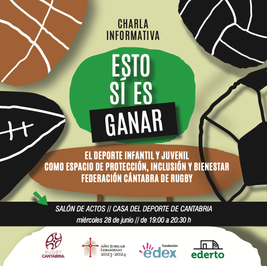 edertodeporte's tweet photo. La Federación cántabra de 🏉 #Rugby  también se suma a #EDERTO para proteger a la #infancia y #adolescencia en el #deporte 
Crear entornos protectores y seguros es básico para educar en el #deporte #lopivi @DeportesGobCant  @ferugby @rugbyasturias 
2⃣8⃣Miércoles ⏰19:00-20:30h https://t.co/s0iZcUlPyZ