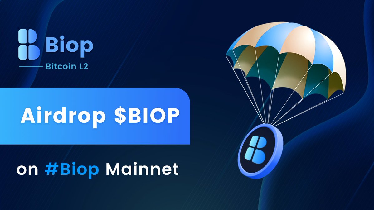 🔥#Biop #Airdrop Announcement
💡Will #Airdrop $BIOP on #Biop Mainnet
💡Will announce winners for every event
💡More #airdrops for you are coming

🎁Airdrop $BIOP for delay
✅Follow @BiopDAO, ❤️+RT
✅Input: forms.gle/rb9HhB9RvRfKZ1…

#BRC20 #BRC20Airdrop #BitcoinL2 #BitcoinLayer2