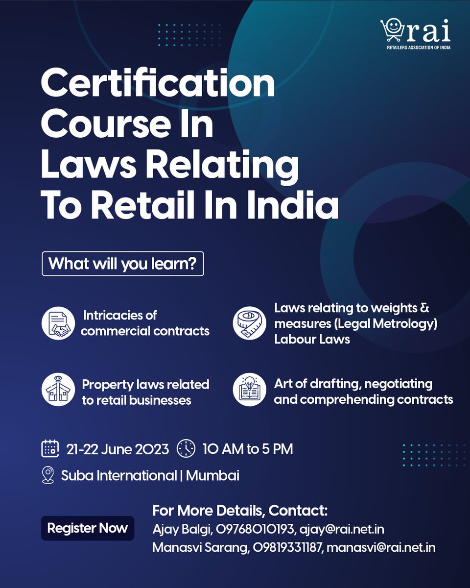 Retailers Association of India (RAI) on Twitter "Want to know the
