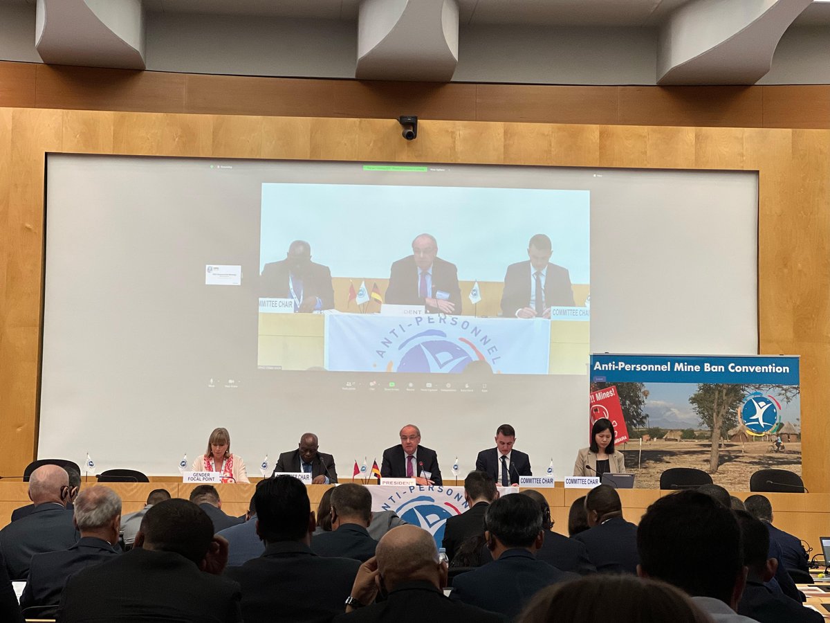 Small Arms Survey experts are attending the Anti-personnel Mine Ban Convention Intersessional Meetings this week in Geneva, in support of their work with #ECOWAS on a regional C-IED strategy #MineBanIM