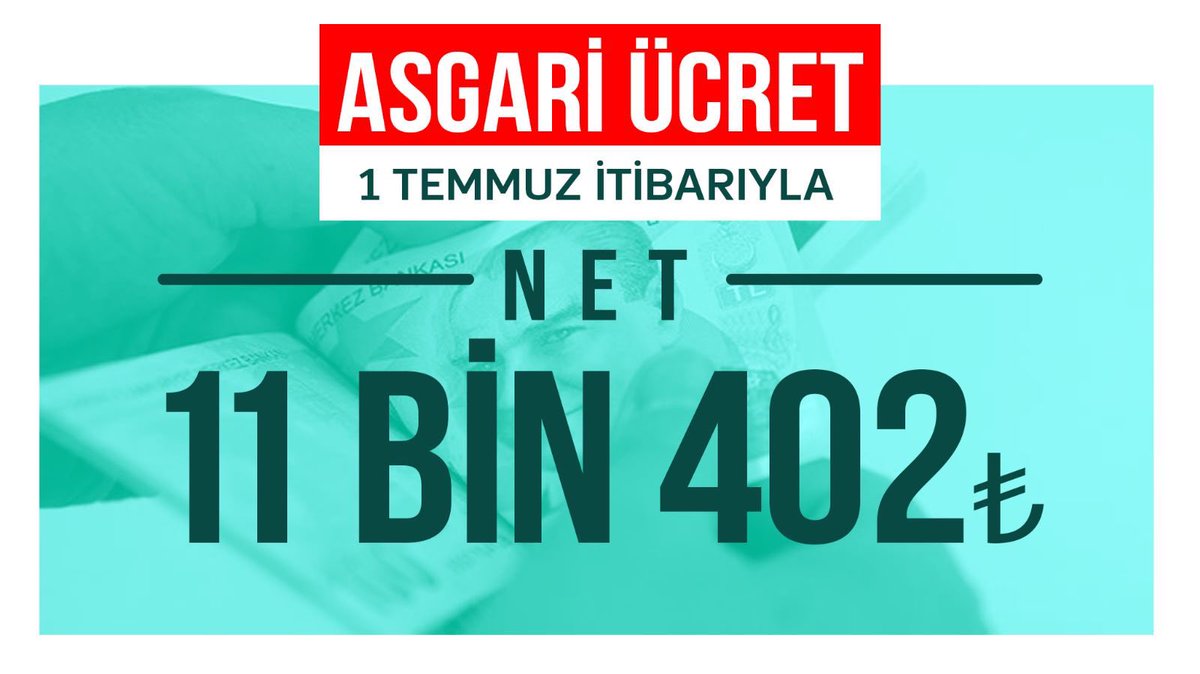 AdanaKenti's tweet photo. #SONDAKİKA 

#asgariücret net 11 bin 402 TL oldu. Hayırlı olsun. https://t.co/cxD48RUsNJ