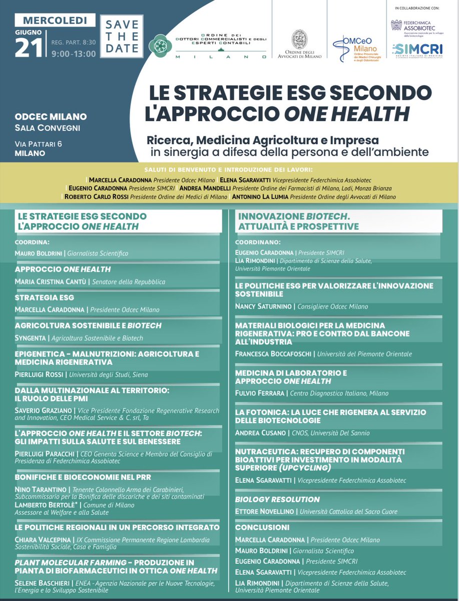 pigiparacchi's tweet image. @GenentaScience $GNTA tomorrow with @AssobiotecNews #OneHealth @OdcecMilano 

odcec.mi.it/eventi/2023/06…