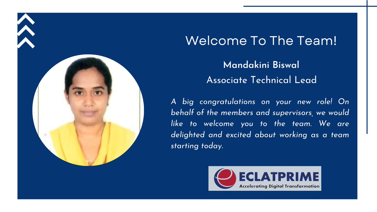 Eclantiqx's tweet image. We are delighted to have you join our team, and we extend a warm and enthusiastic welcome to you.

#pega #pegadeveloper #eclatprime
