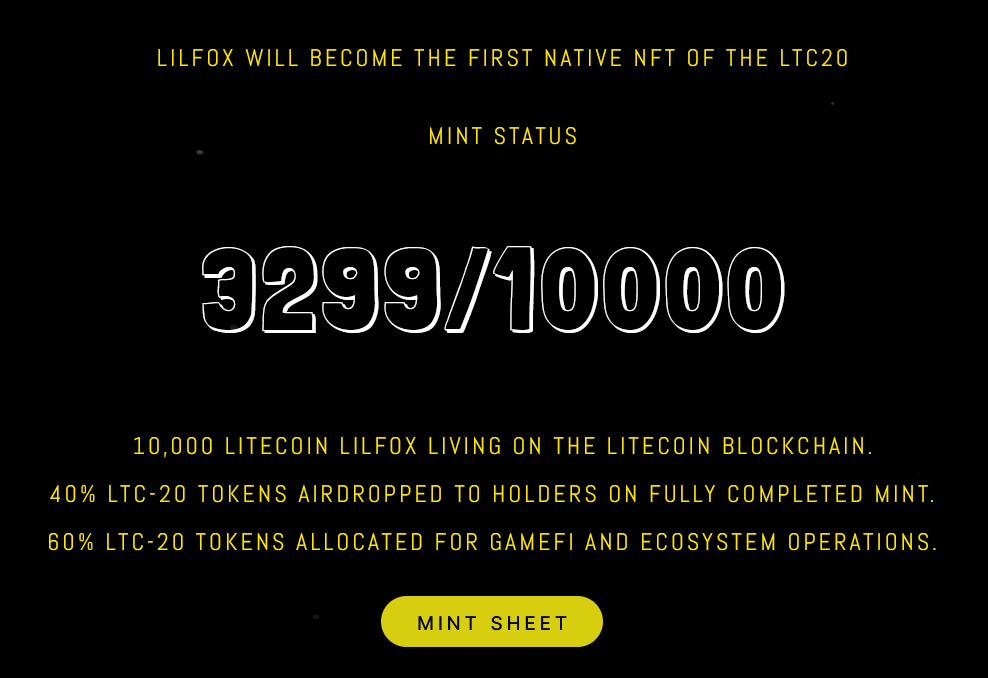 LilFoxNft's tweet photo. Currently, 3,299 units have been minted, and we will keep moving  forward. There are many good news on the way, so please stay tuned for  the AMA session tonight at exactly 9:00 PM. Let's  discuss the LTC20 ecosystem together.#LTC #LTC20 #LilFoxNft https://t.co/oe4bPcgrAM