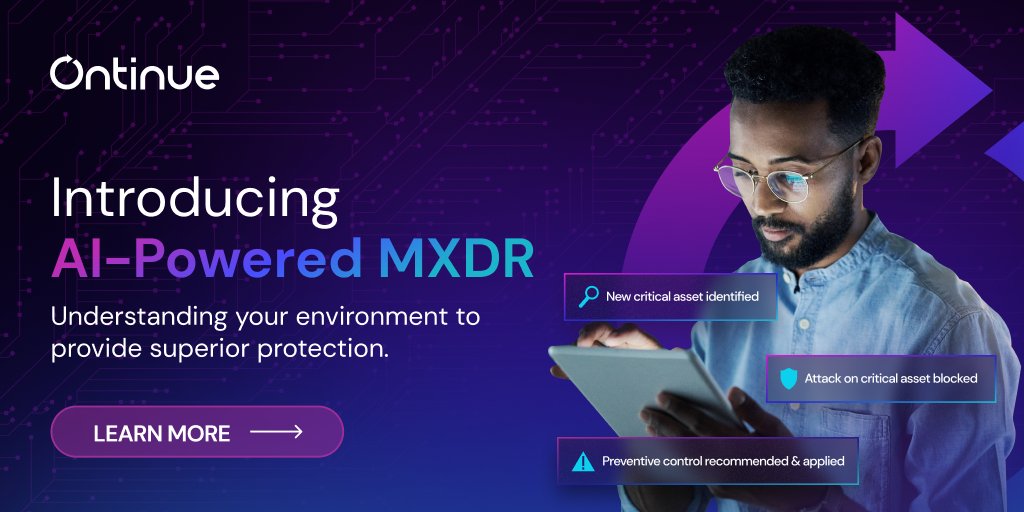 OntinueMXDR's tweet photo. AI is at the center of our strategy. Today we announced three new AI-powered skills for our Ontinue ION #MXDR service while simultaneously reducing the burden on customer’s security teams. We like to call it, ION IQ. 🌐 Read more here:https://t.co/GOMDCCSbj7 

#AI #Cybersecurity https://t.co/Uhshr8YIxn