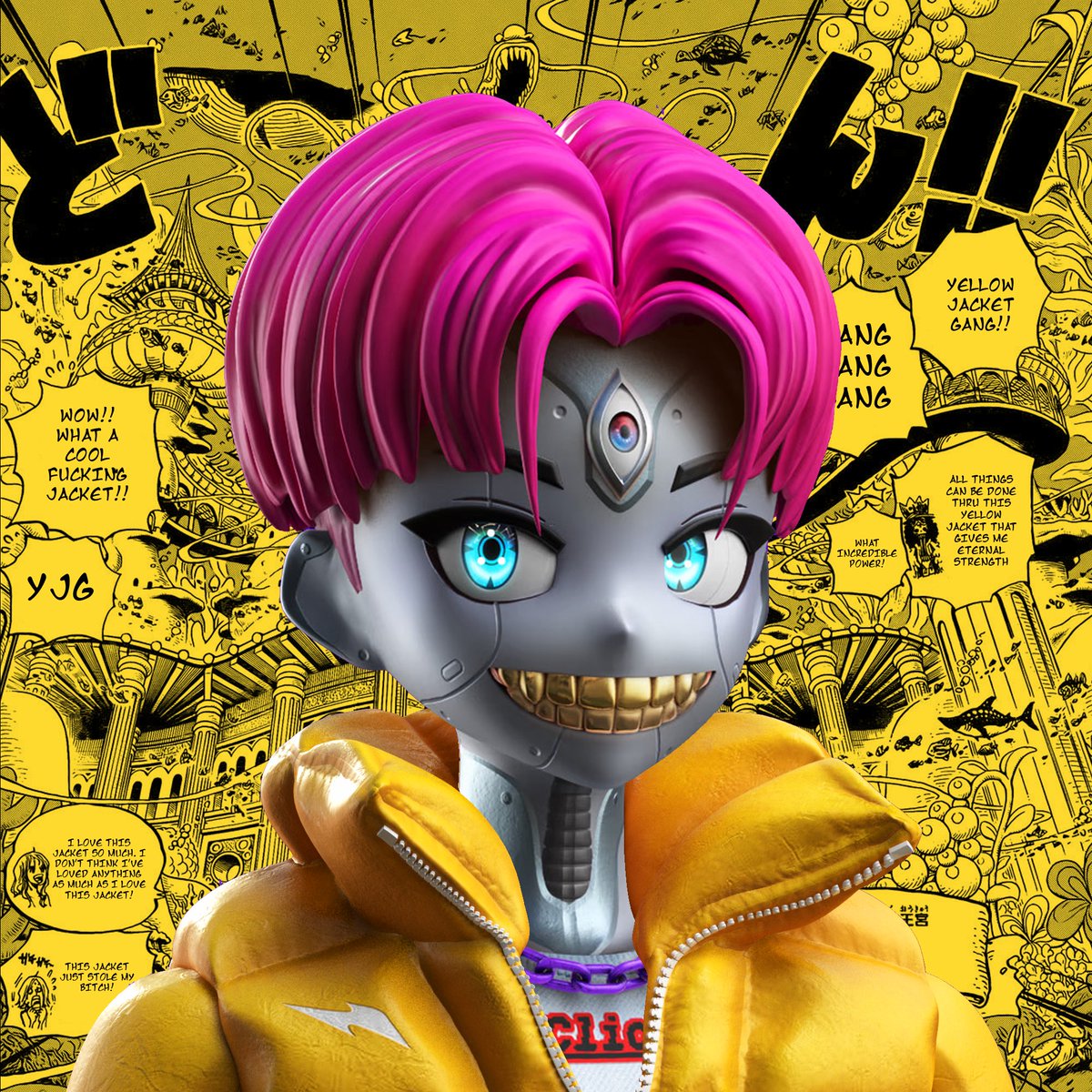 GeeSpot17's tweet image. Love my #CloneX #YellowJackets gang check out my #Bitbean #YellowJackets ... #LFGrow thank you @VegaGenesisTM