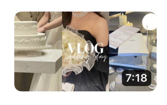 めちゃくちゃ雑だけど結婚式vlog作ってYouTubeに投稿した❤︎