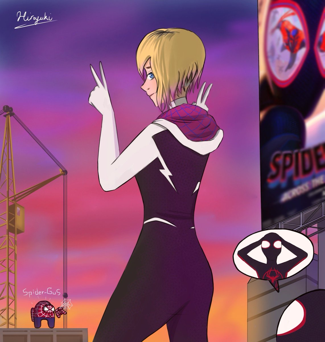 _Hiroyukiiii_'s tweet photo. Kinda Sus
-------------------------------------
Spider Gwen | Hiroゆき 
#fanart
#illustration
#SpiderManAcrossTheSpiderVerse
#GwenStacy
#pixiv https://t.co/KNkYGYQ5LN https://t.co/o4Ev6ePXnT