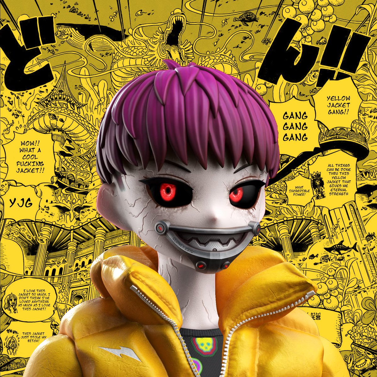 GeeSpot17's tweet image. Love my #CloneX #YellowJackets gang check out my #Bitbean #YellowJackets ... #LFGrow thank you @VegaGenesisTM