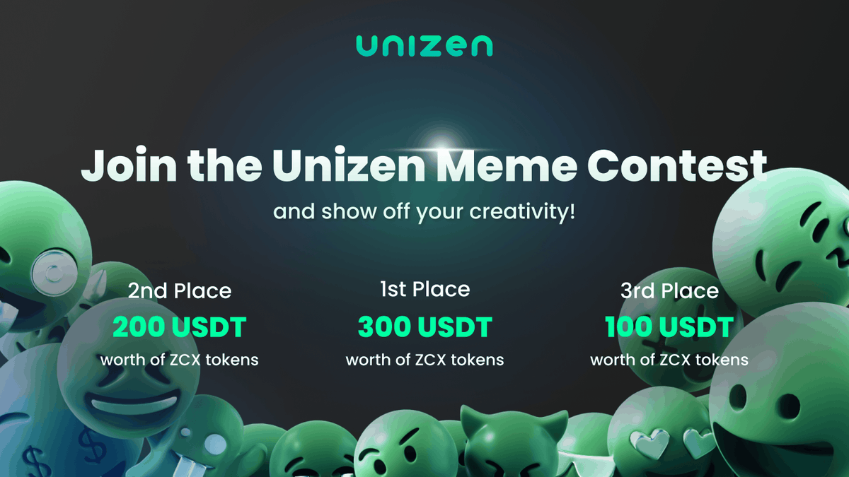 unizen_io's tweet image. #Unizen Meme Mania: Ignite the Web3 Fun!🚀

🏆 Prizes: 
1st 💰 300 USDT worth of $ZCX
2nd 💰 200 USDT worth of $ZCX 
3rd 💰 100 USDT worth of $ZCX

👉 How to participate:
forms.gle/BqW5ea3YXSVmWd…

📅 Contest Period: June 20-July 5, 2023.

🎊 Winners Announcement: July 10, 2023.