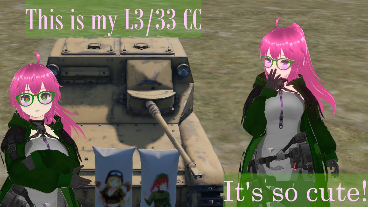 Yilza_Ch's tweet photo. >w< I love this tank!!! Wah~

#L333CC #WarThunder #Tank #Baby #BabyTank #Bebe #BebeTank #Tonks #Tanks #Vtuber #ENVtuber #Cute #Dakimakura #SoCute #YilzaCh #Yiffering 

Cutesy pose png (right) credit to: @SenixPrime https://t.co/WgOUjtFEJx