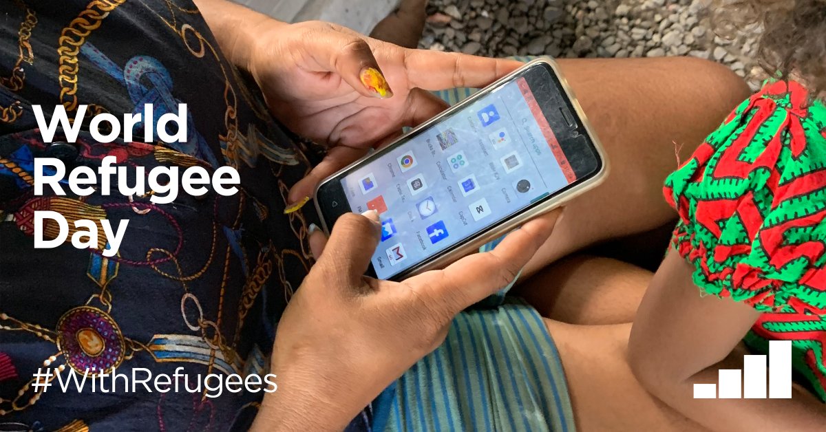 GSMA's tweet photo. A #mobile phone can be a lifeline for #refugees, allowing them to access #humanitarian services, speak with loved ones or make financial transactions.

Over time they create their own digital worlds 🌎

More info 👉 https://t.co/FGfnRIlket

#WorldRefugeeDay #WithRefugees #UKAid https://t.co/ZSBpPTPsFT
