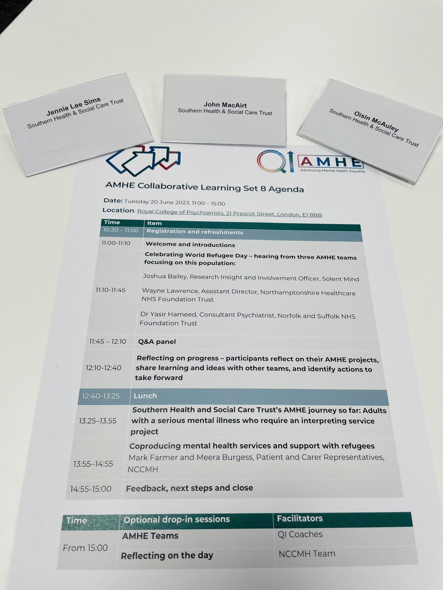 Jennieglee's tweet photo. Delighted to be back over at the @rcpsych with @OisinMcA and our NDL John MacArtt to present our #AMHE QI Project on improving our patients access to and experience of Interpreting services within Bluestone and Community MH @SouthernHSCT 
#WeAreBluestone💙 #teamSHSCT https://t.co/xvZyLivgEs
